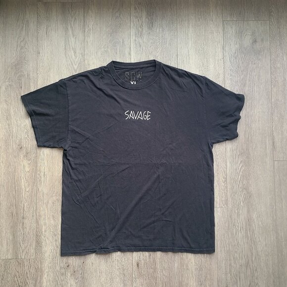 savage black t-shirt by SCW size XL - Picture 3 of 7